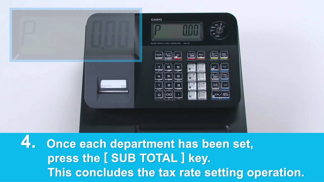 How To Program Tax In A Cash Register